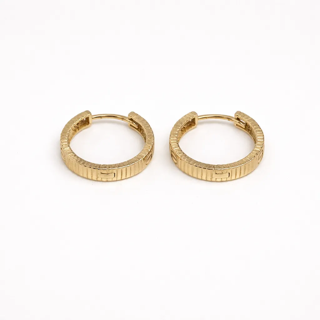 Ribbed  Hoop  Earrings-VE268018 